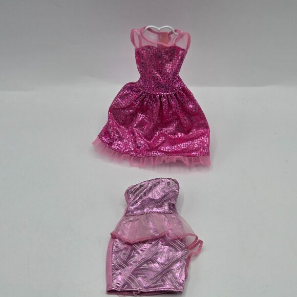 Barbie Fashion Pack: 2 Piece Set - Pink & Purple Dresses - Picture 1 of 6